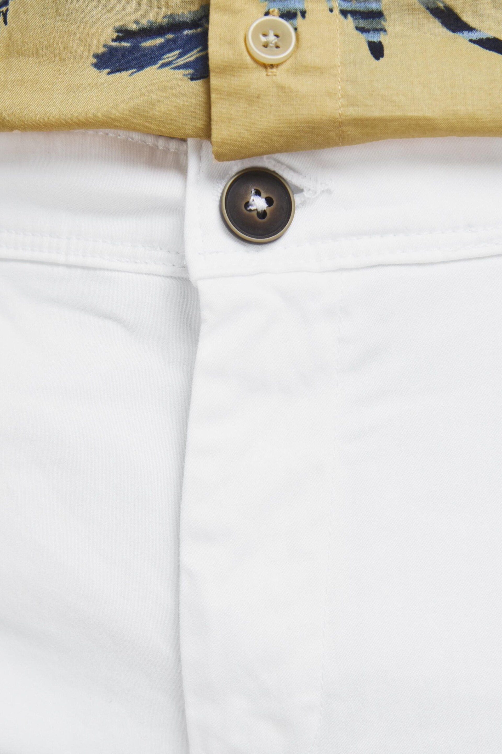 JACK & JONES White Slim Chino Shorts - Image 4 of 7