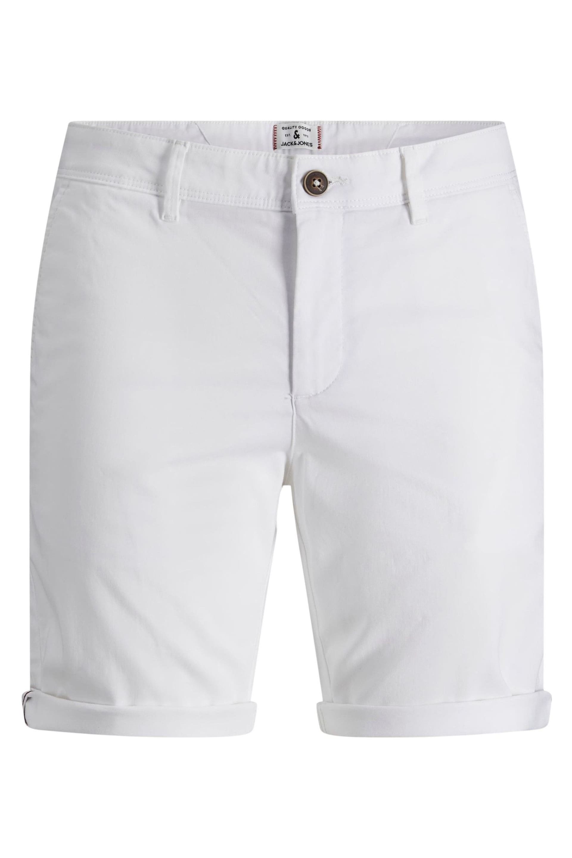 JACK & JONES White Slim Chino Shorts - Image 6 of 7
