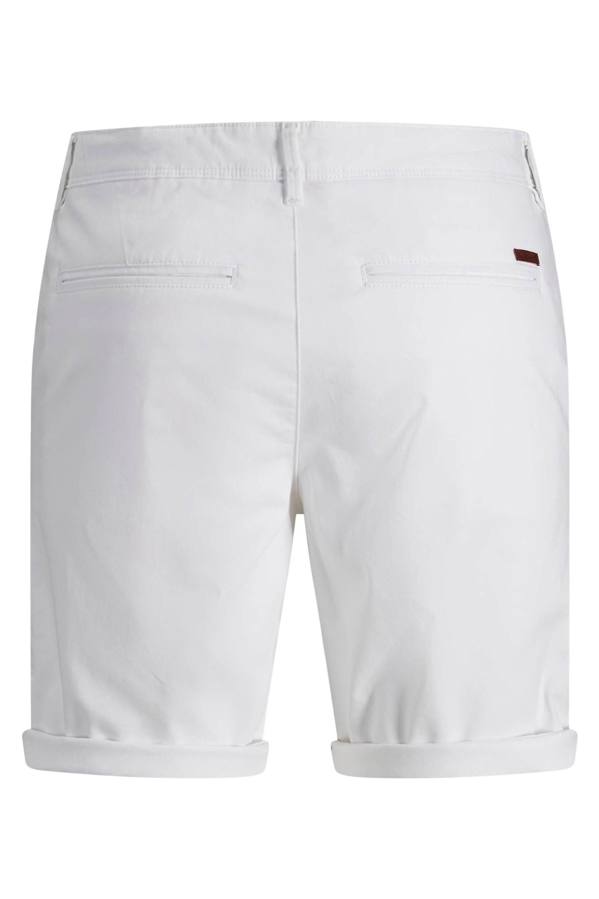 JACK & JONES White Slim Chino Shorts - Image 7 of 7