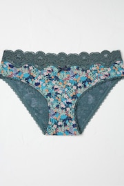 FatFace Black Peacock Floral Mini Knickers - Image 1 of 2