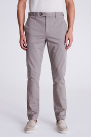 MOSS Silver Grey Slim Fit Stretch Chinos - Image 1 of 3