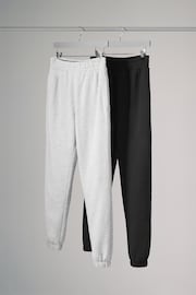 The Set Grey/Black Cuffed Joggers 2 Pack - Image 2 of 7