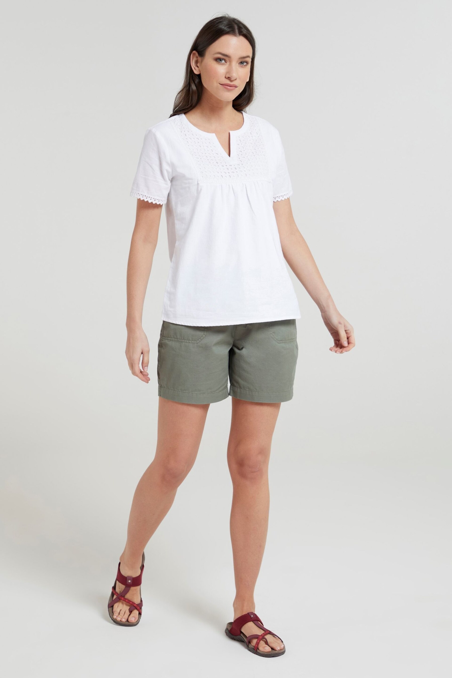 Mountain Warehouse White Womens Paris Embroidered Top - Image 1 of 4