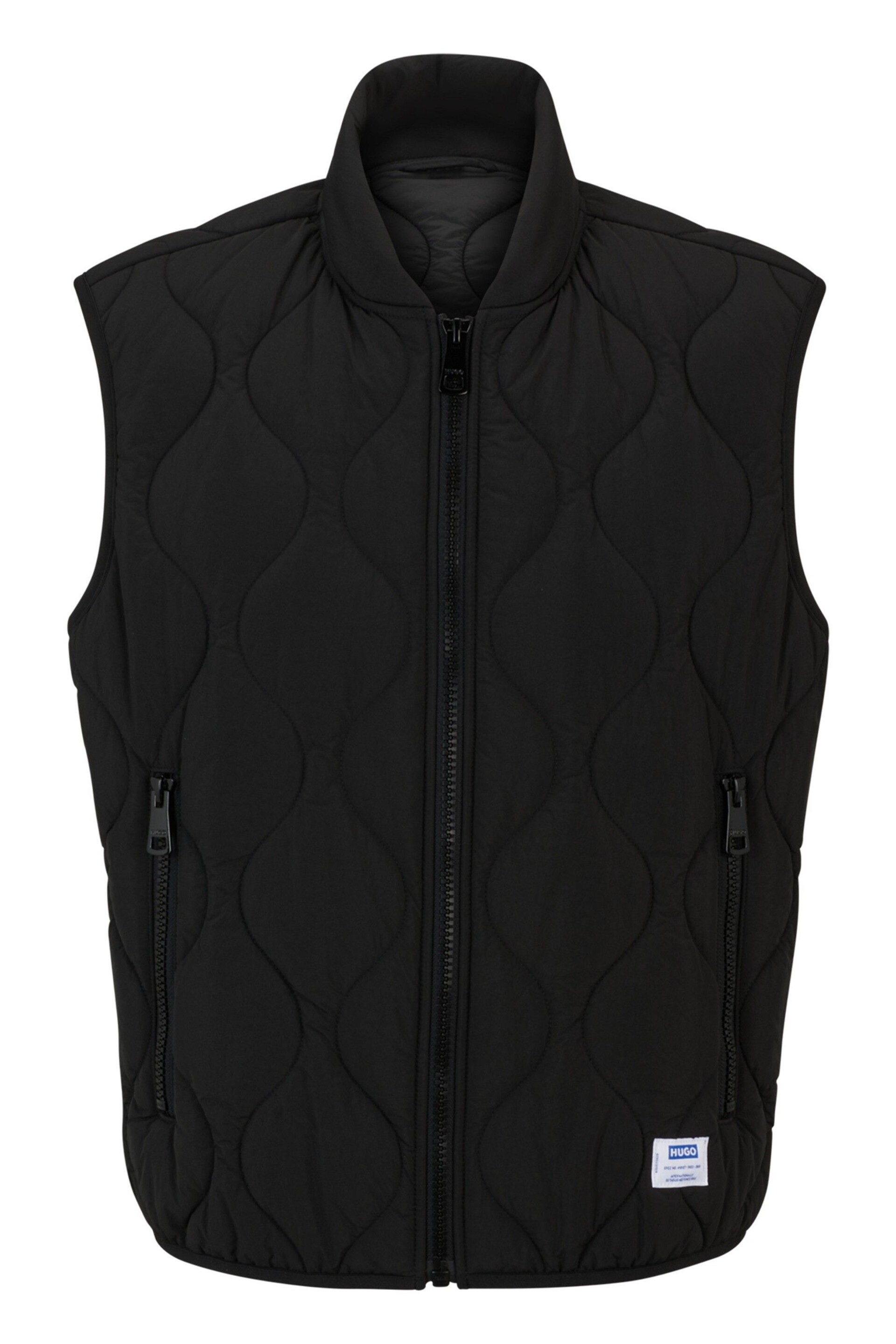 HUGO Water Repellent Diamond Quilted Logo Patch Gilet - Image 7 of 7