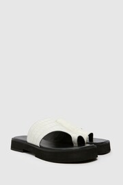 Schuh Tori Chunky Leather Croc Mules - Image 2 of 4