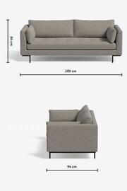 MADE.COM Basket Weave Pumice Grey Harlow 3 Seater Sofa - Image 3 of 3