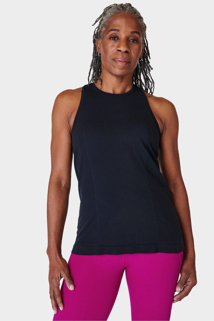 Sweaty Betty Black Athlete Seamless Featherweight Workout Tank - Image 1 of 7