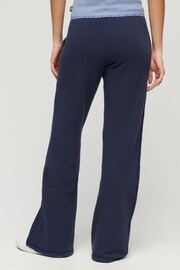 Superdry Blue Low Rise Flare Joggers - Image 3 of 6
