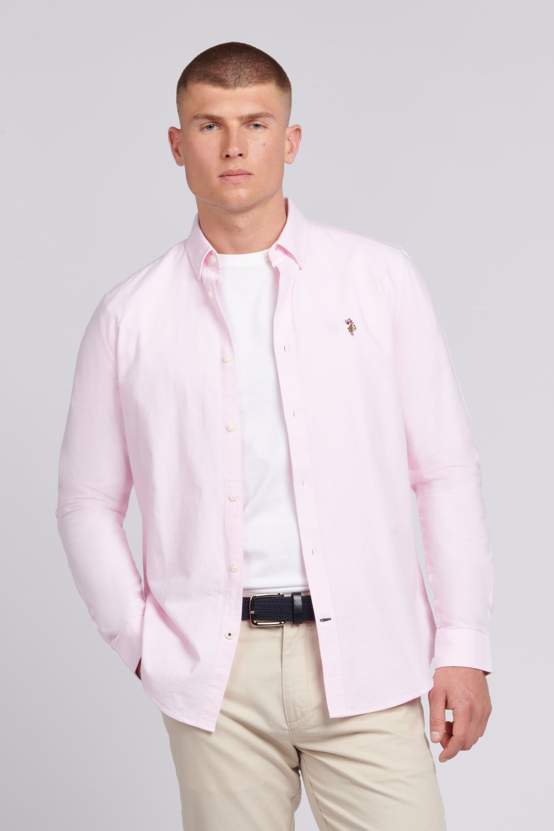 U.S. Polo Assn. Mens Peached Oxford Shirt - Image 1 of 6