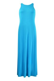 Ro&Zo Blue Jersey Racer Maxi Dress - Image 4 of 4