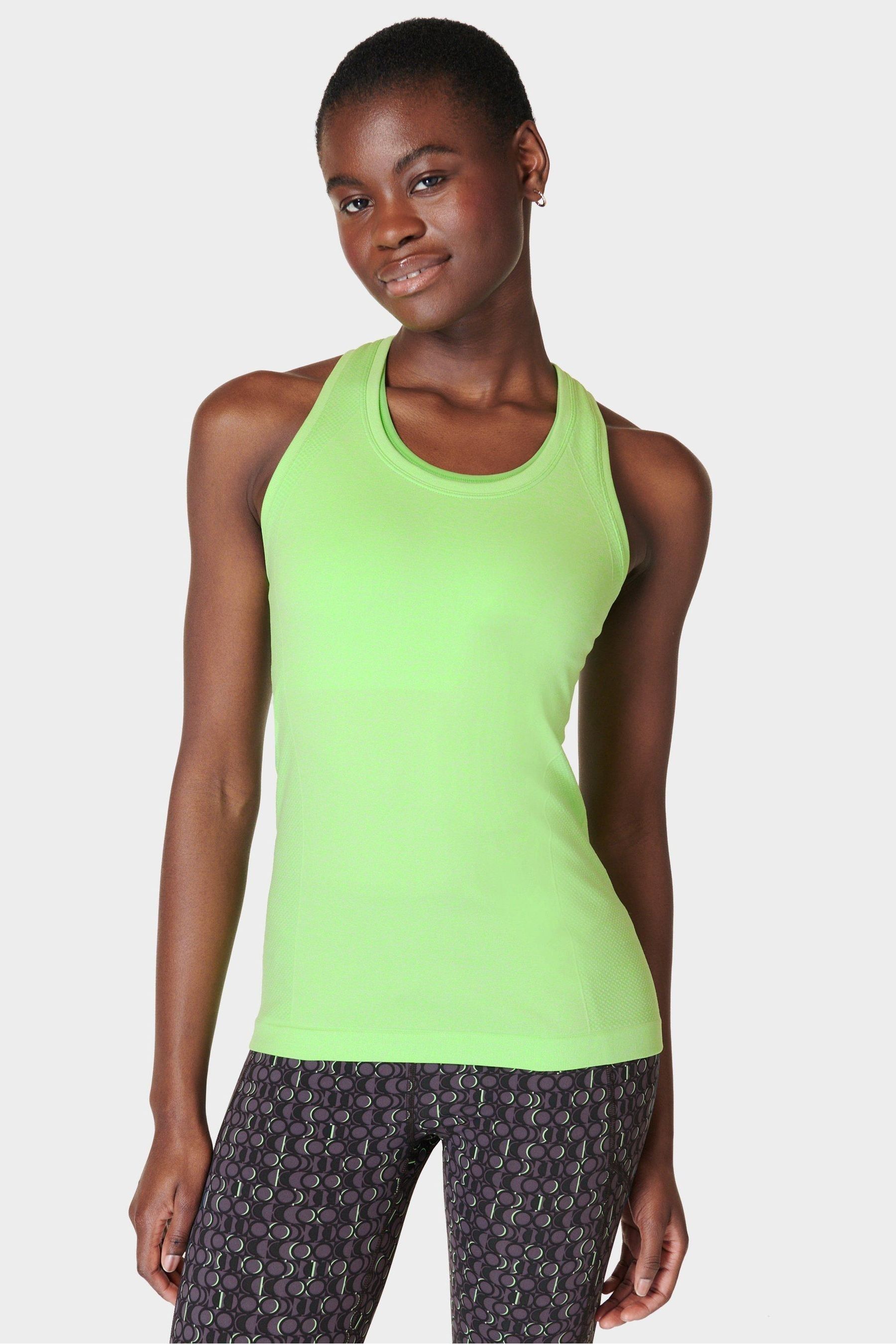 Green workout top deals