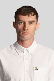 Lyle & Scott Short Sleeve Pique White Shirt - Image 4 of 5