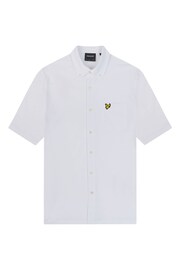 Lyle & Scott Short Sleeve Pique White Shirt - Image 5 of 5