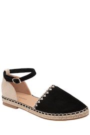 Dunlop Black Flat Espadrille Sandals - Image 1 of 4