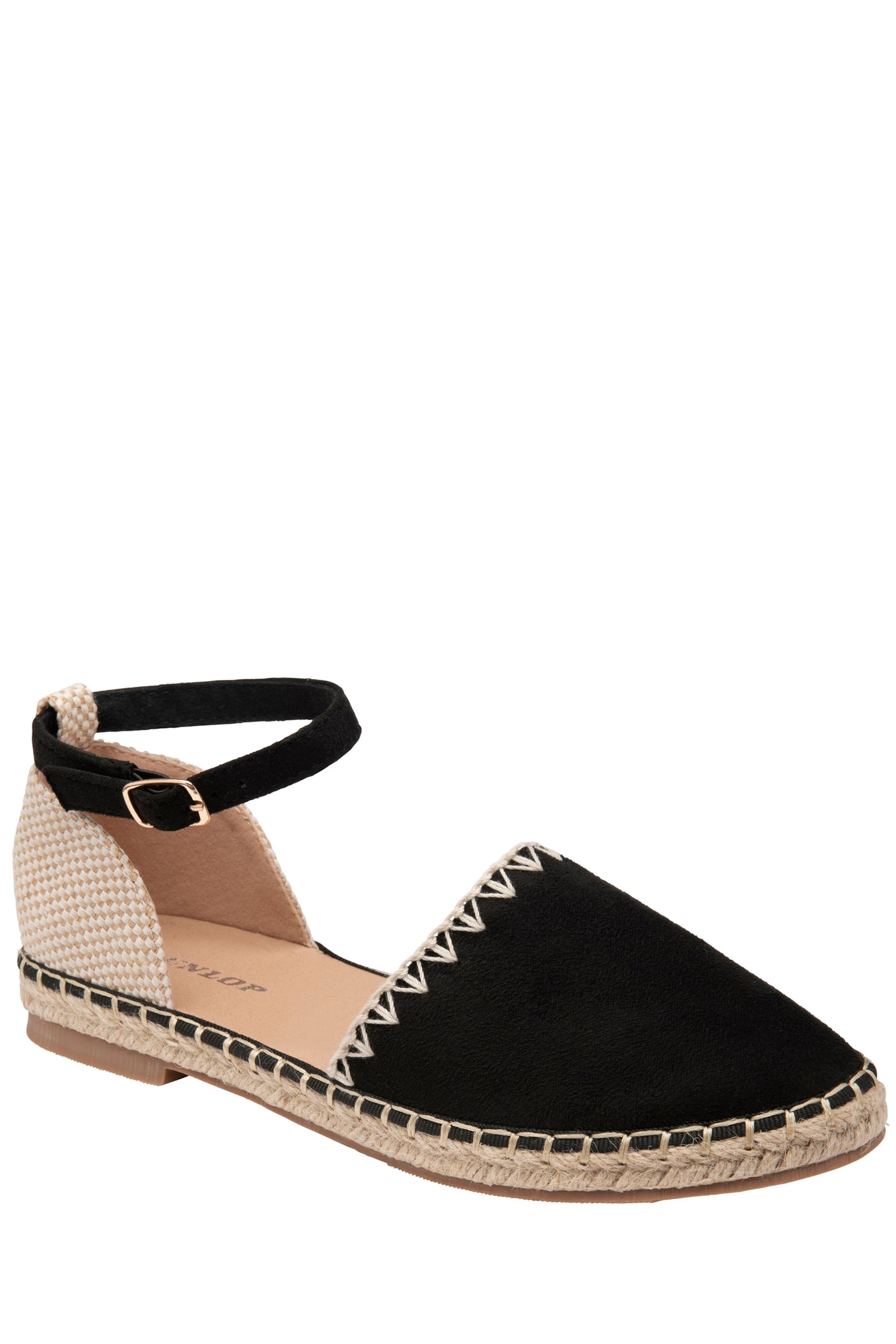 Dunlop Black Flat Espadrille Sandals - Image 1 of 4