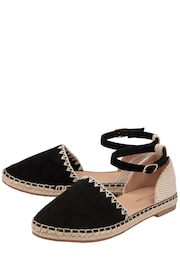 Dunlop Black Flat Espadrille Sandals - Image 2 of 4