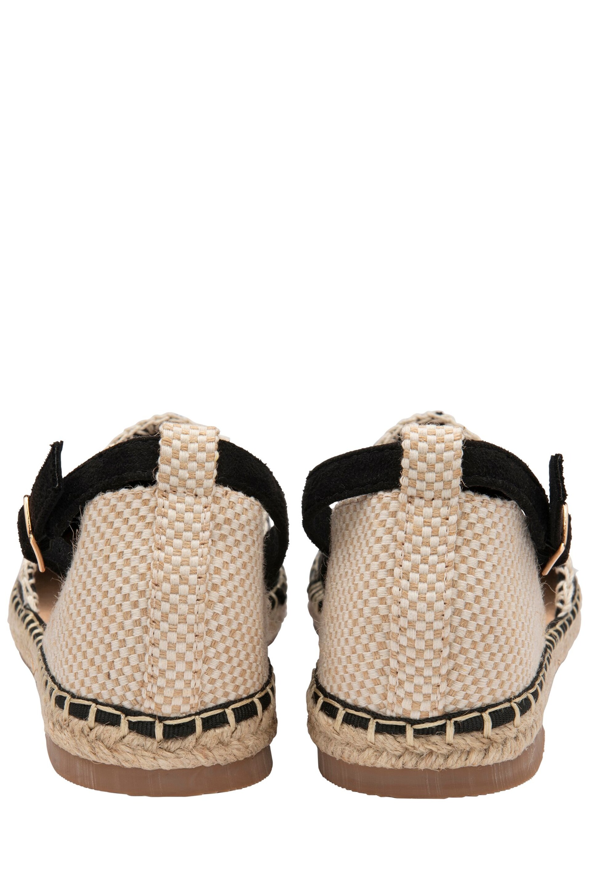 Dunlop Black Flat Espadrille Sandals - Image 3 of 4