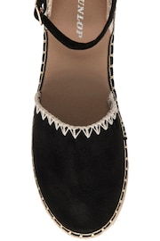 Dunlop Black Flat Espadrille Sandals - Image 4 of 4
