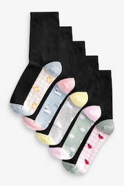 Pastel Spring Animals - Footbed Ankle Socks 5 Pack - 圖片 1，共 6