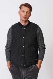 Aubin Sutton Wool Black Gilet - Image 1 of 8