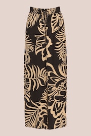 Adrianna Papell Printed Drawstring Waist Pull On Woven Black Trousers - Image 6 of 7