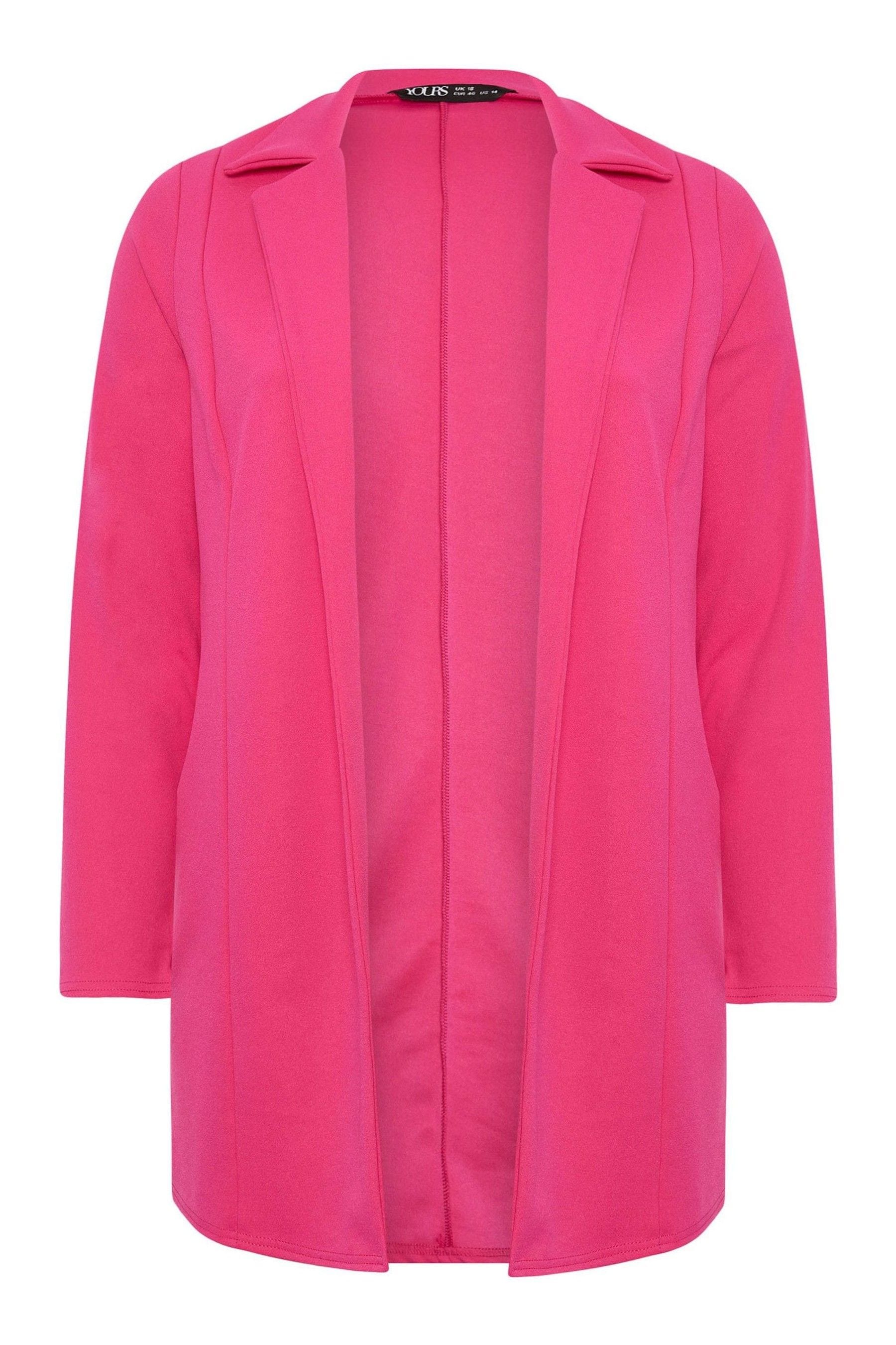 Pink longline blazer discount