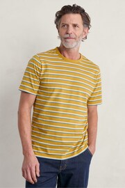 Seasalt Cornwall Yellow Mens Seven Seas Sailor T-Shirt - Image 1 of 5