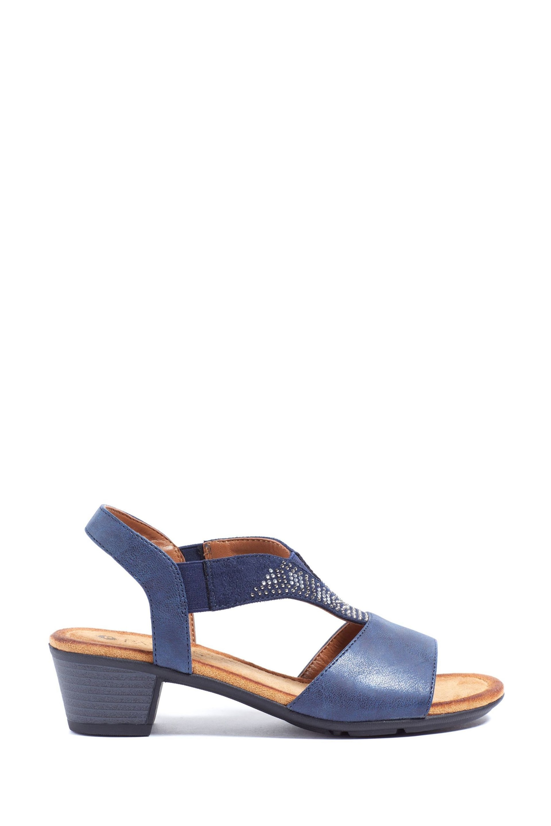 Pavers Blue Heeled Slingback Sandals - Image 2 of 5