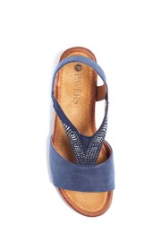 Pavers Blue Heeled Slingback Sandals - Image 4 of 5