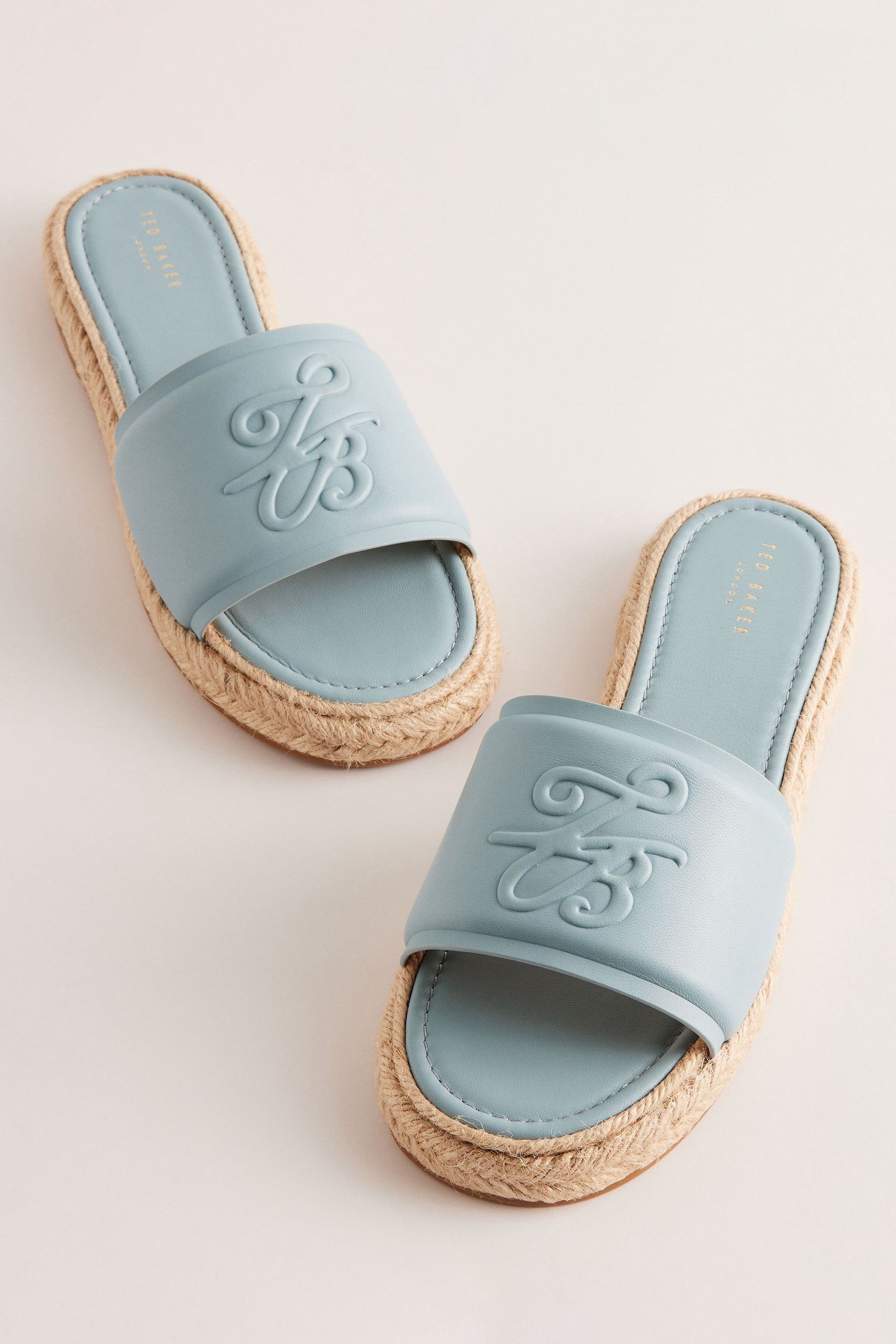 Buy Ted Baker Blue Portiya Flat Espadrilles Sandals With Signature Logo from Next Slovenia