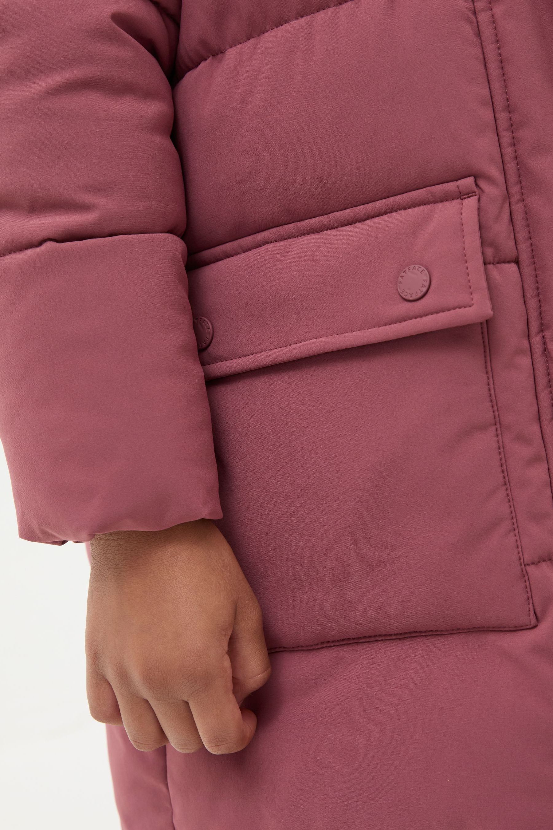 Pink longline jacket hotsell