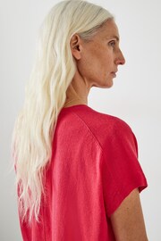 Hush Pink Emmerline Linen Blend Knitted Top - Image 4 of 5