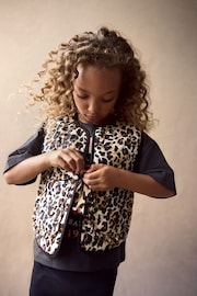 Animal Print 100% Cotton Gilet and T-Shirt Set (3-16yrs) - Image 1 of 13