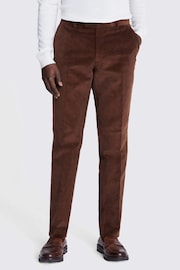 MOSS Copper Orange Slim Fit Corduroy Trousers - Image 1 of 3