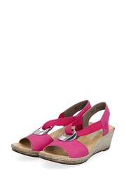 Rieker Womens Elastic Stretch Sandals - Image 8 of 10