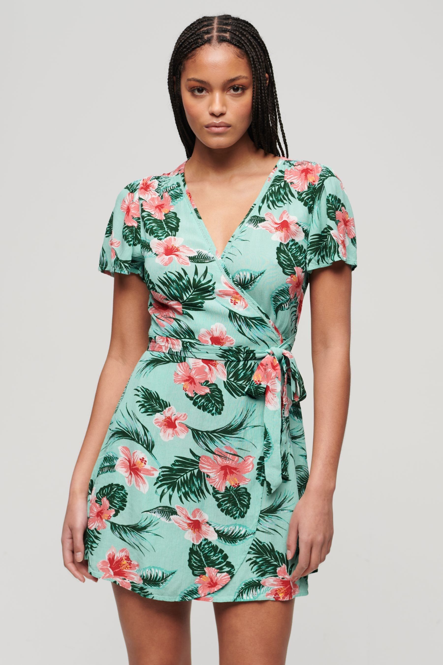 Superdry summer wrap dress clearance