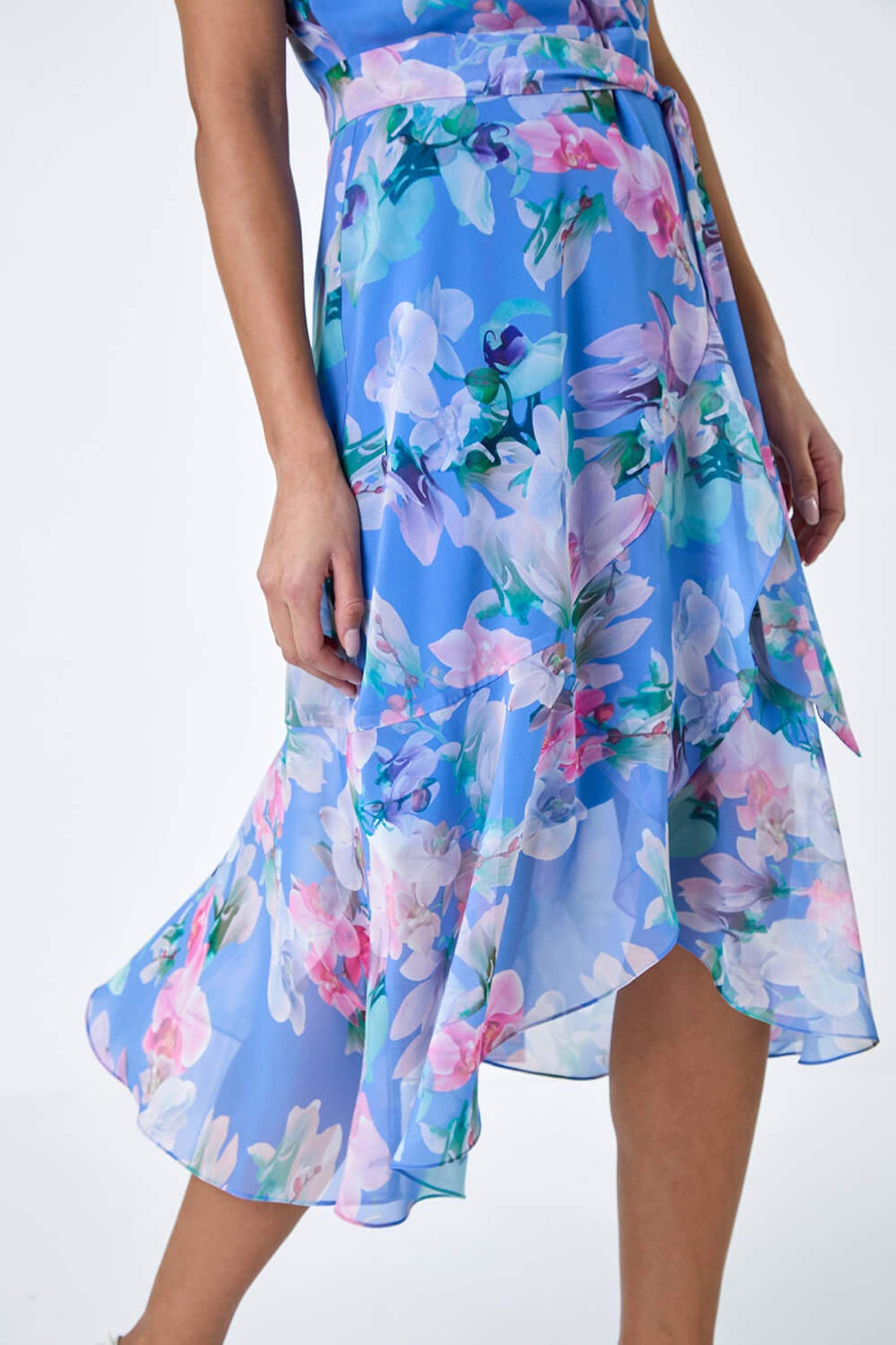 Floral frill detail wrap maxi dress new arrivals