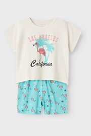 Name It Blue Short Sleeve Printed Pyjamas - Image 1 of 4