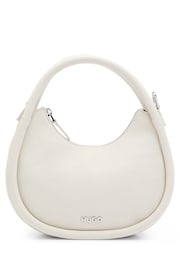 HUGO Faux-Leather Crossbody White Bag With Logo Lettering - Image 2 of 4