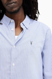 AllSaints White Hillview Long Sleeve Shirt - Image 3 of 6