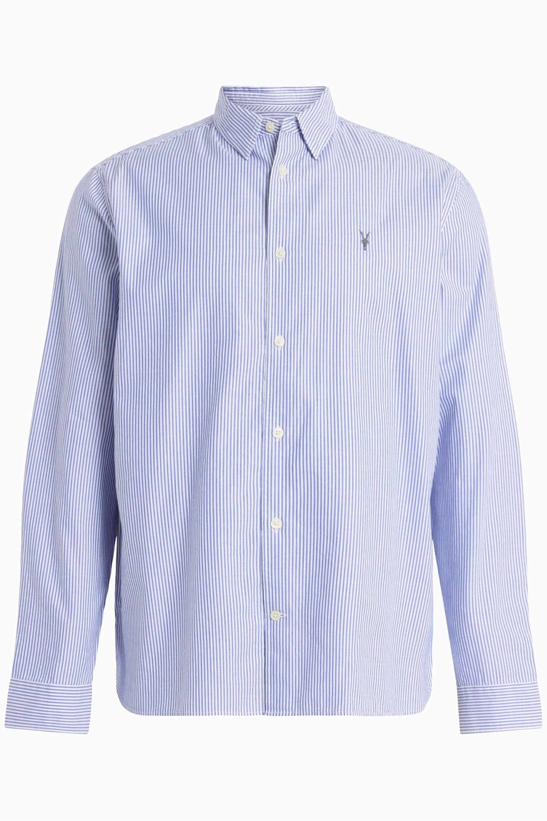 AllSaints White Hillview Long Sleeve Shirt - Image 6 of 6