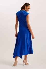 Ted Baker Blue Isparta Asymmetric Midi Dress - Image 2 of 5