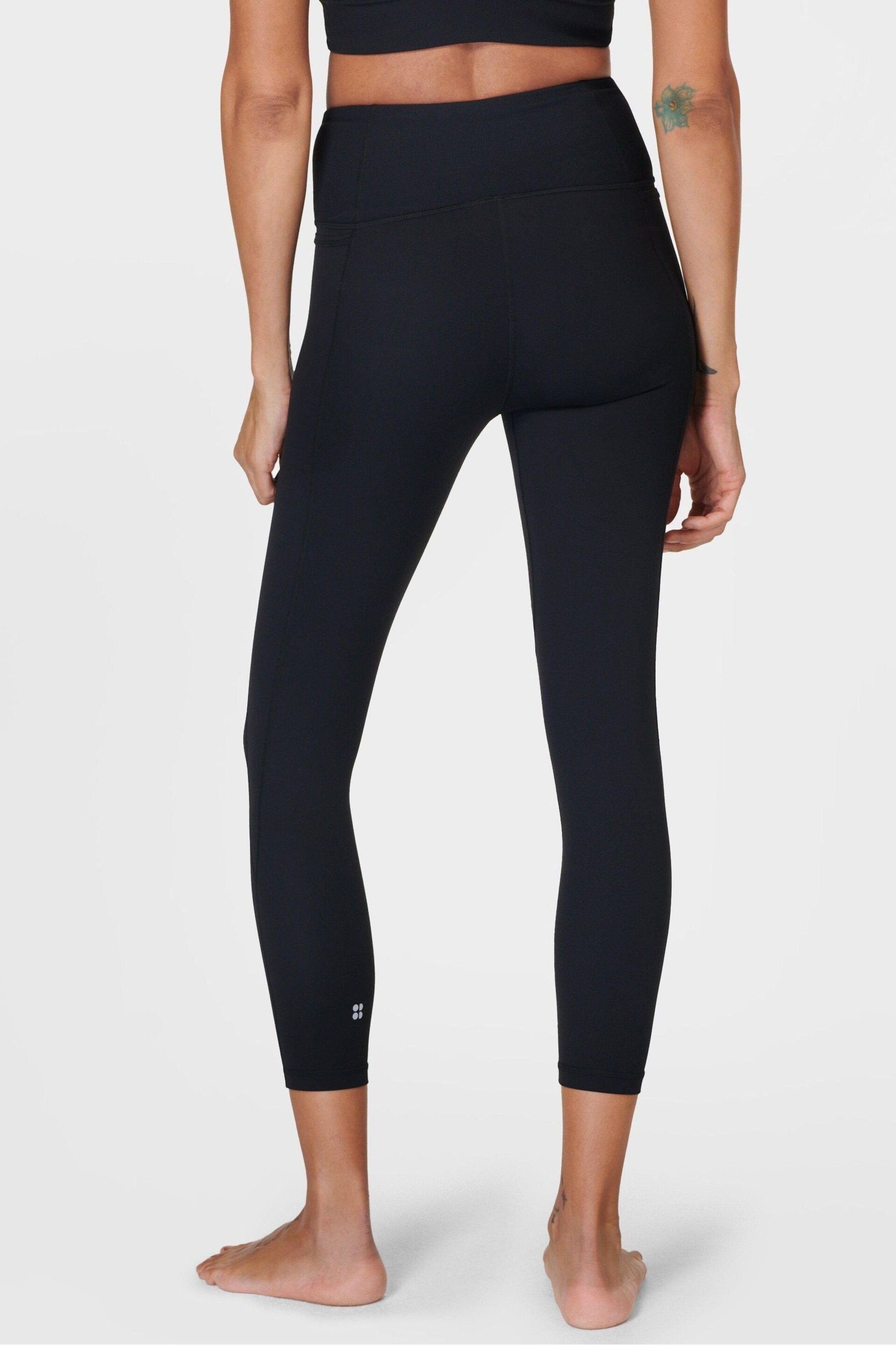 Sweaty Betty Black Super Soft Ultra-Lite 7/8 Wrap Yoga Leggings - Image 2 of 7