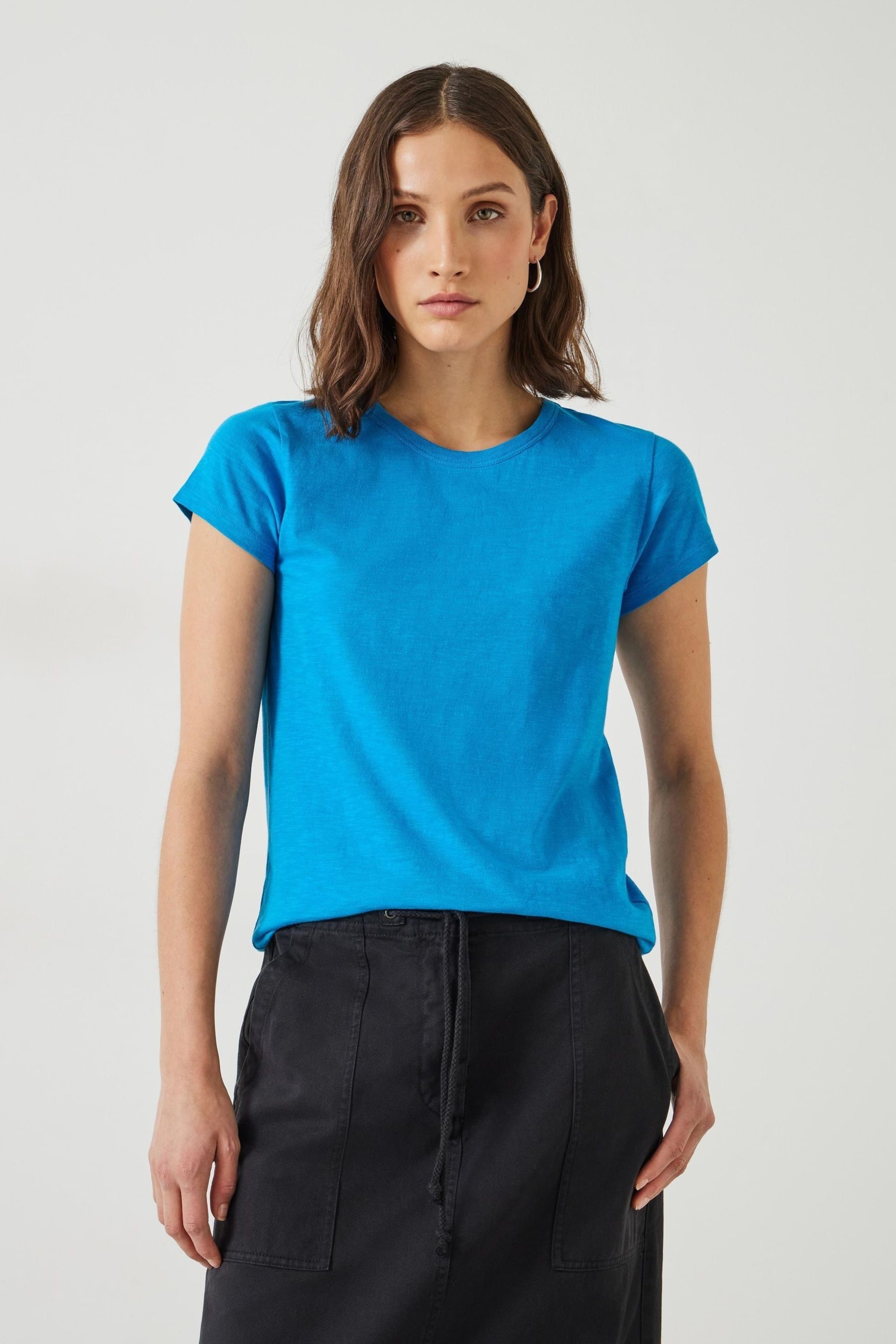 Hush Cobalt Blue Slim Fit Crew T-Shirt - Image 1 of 5