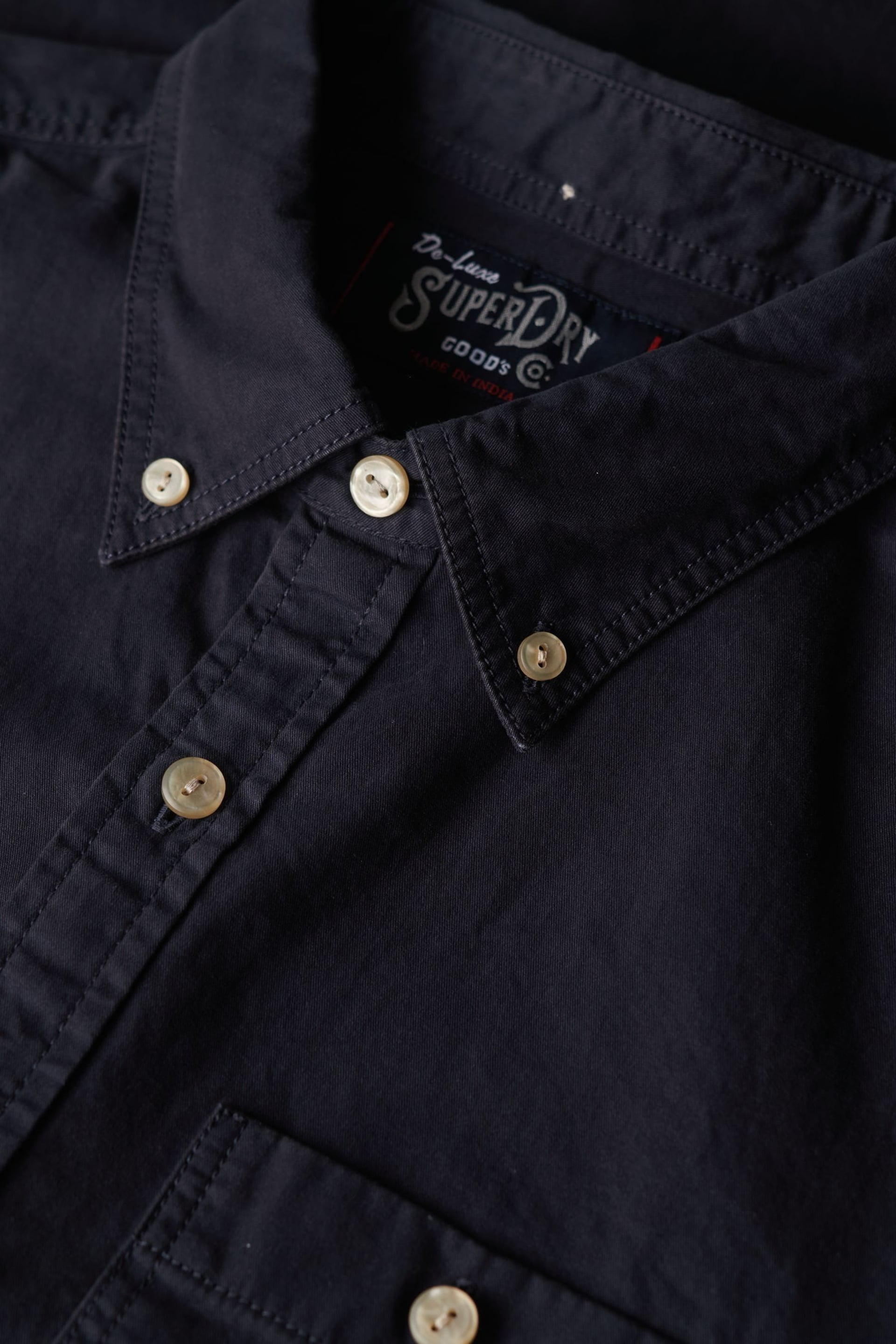 Superdry Blue Merchant Store Short Sleeve Shirt - Image 4 of 5