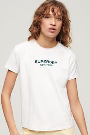 Superdry White Sport Luxe Graphic T-Shirt - Image 1 of 5