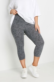 Yours Curve Grey Cropped Leggings 2 Pack - Image 4 of 6
