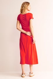 Boden Red Amelie Jersey Midi Dress - Image 3 of 5