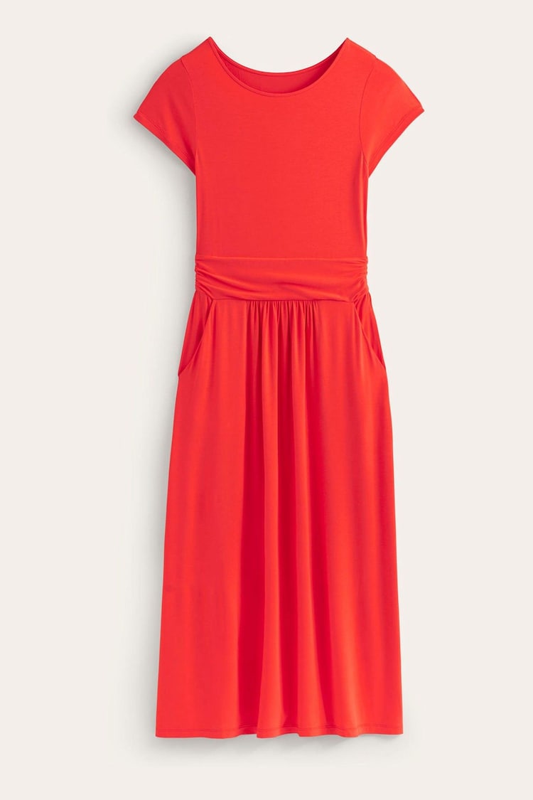 Boden Red Amelie Jersey Midi Dress - Image 5 of 5