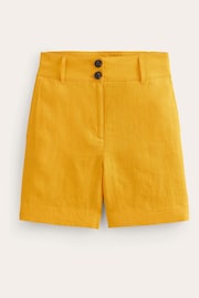 Boden Yellow Petite Westbourne Linen Shorts - Image 5 of 5